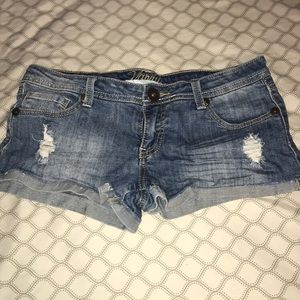Vanity distressed jean shorts